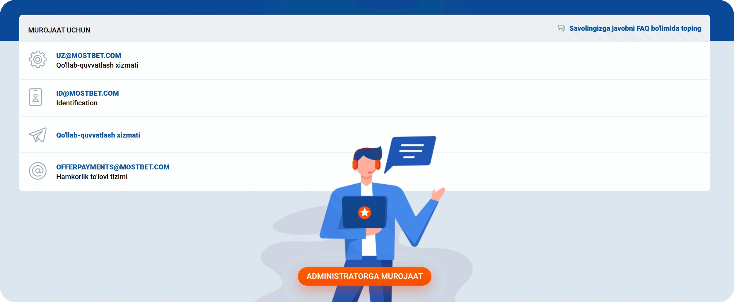 mostbet call center uzbekistan